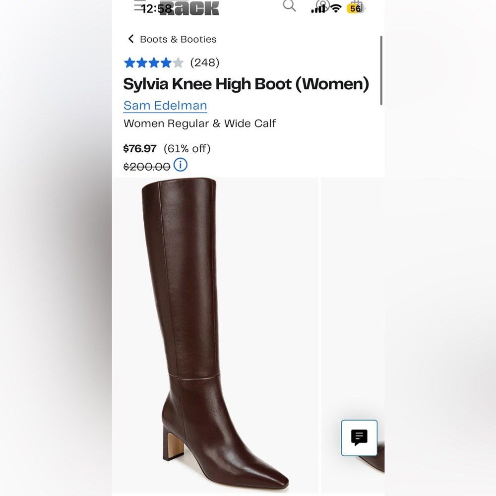 Sam Edelman Black Sylvia Knee High Boots